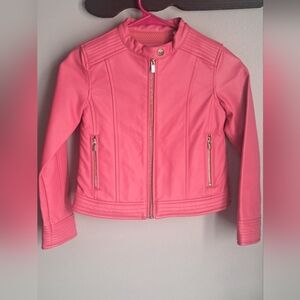 BW Kids Authentic Pink Pleather Jacket Size 7/8